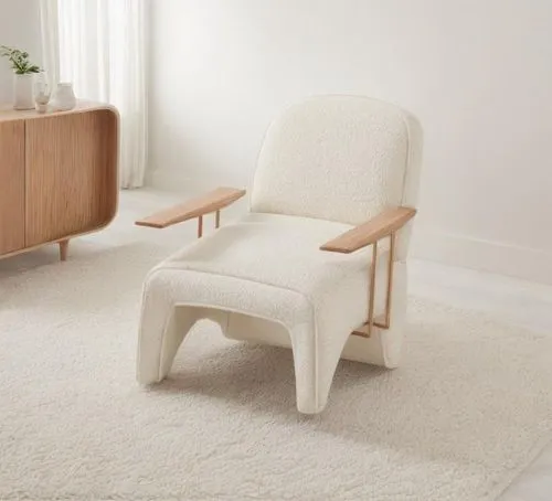 A white Lambskin, crafted from sprigs of white linen, adorns a wooden shelf in a dimly lit, wooden shop. The marble floor beneath them is coated in a soft ruby brown tarpaulin, and the wooden shelves 