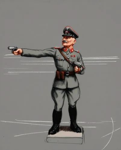 red army rifleman,grenadier,admiral von tromp,flagman,medic,brigadier,military officer,the sandpiper general,model train figure,napoleon bonaparte,colonel,conductor,infantry,flag staff,policeman,german rex,unknown soldier,kaiser wilhelm,jozef pilsudski,inspector,Unique,Design,Character Design