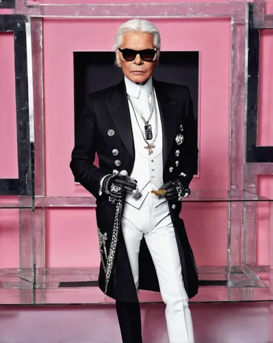 karl,cruella de ville,aging icon,silver fox,woman in menswear,versace,the king of pop,fabulous,vanity fair,chanel,step and repeat,fashionista,vogue,man's fashion,shopping icon,blogger icon,man in pink,mogul,fashion doll,shoulder pads,Photography,Fashion Photography,Fashion Photography 26