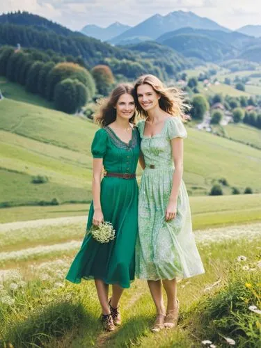 celtic woman,unthanks,sound of music,dirndl,allgäu kässspatzen,green dress,Photography,Documentary Photography,Documentary Photography 05