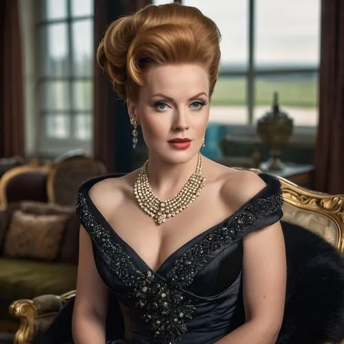 maureen o'hara - female,forsyte,chastain,knightley,collingsworth,barrymore,bette,pearl necklace,hayworth,gwtw,rosalyn,grace kelly,vanity fair,beaufoy,duchesse,maxon,queenie,ann margaret,dowager,helgenberger,Photography,General,Realistic