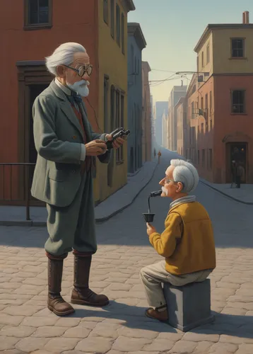 italian painter,old couple,conversation,old age,pensioner,italians,elderly man,pensioners,exchange of ideas,grandparents,elderly people,game illustration,amaretti di saronno,street scene,examining,sci fiction illustration,vendors,meticulous painting,christmas messenger,contemporary witnesses,Art,Artistic Painting,Artistic Painting 48