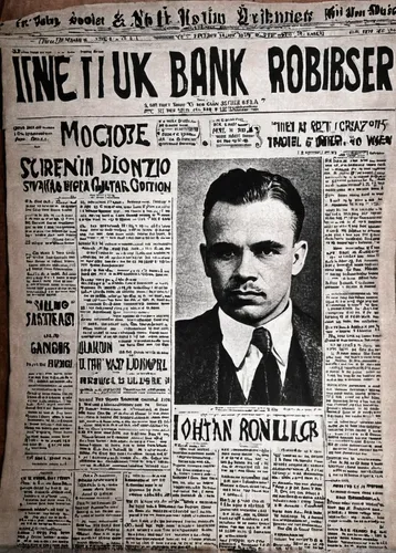 Ingenious Great Bank Robber John Dillinger In Chicago Other Historical Memorabilia Hunted In Midwest 1934 Newspaper Crazy Price Mobs, Gangsters & Criminals,banker,banknote,banknotes,bank note,robber,o