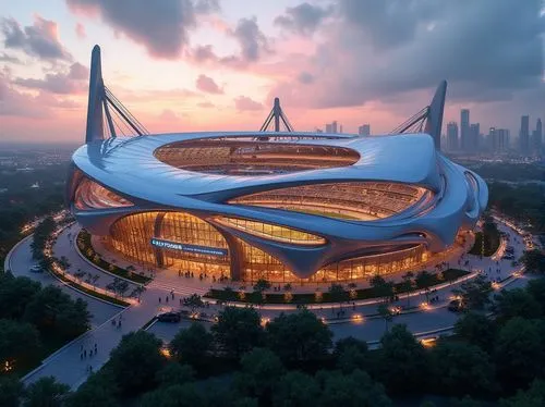 futuristic architecture,dalian,stadium falcon,etihad,esteqlal,guangzhou,tianjin,futuristic art museum,dubay,stadiums,emirates,skylstad,shanghai disney,zhengzhou,united arab emirates,changzhou,nanning,largest hotel in dubai,huizhou,changfeng,Photography,General,Realistic