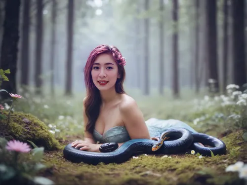 snake charming,anaconda,fantasy picture,serpent,snake kawaii,mulan,noorderleech,snakebite,fantasy portrait,photomanipulation,nuphar,natura,fantasy woman,snake charmers,fae,woodland salamander,photoshop manipulation,rapunzel,asian woman,unagi