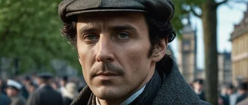 sherlock holmes,the man is wearing an old style hat and black jacket,mcgann,sherlock holmes,boublil,javert,northanger,fitzjames,vronsky,macfadyen,haytham,brunel,trafalgar,ardently,vysotsky,holmes,gyll