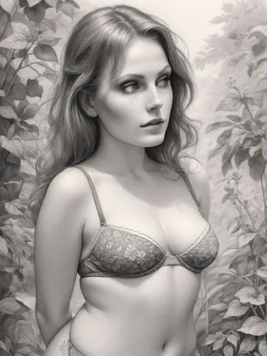 female model,sepia,pencil drawing,ginta,moretz,charcoal drawing,tallulah,pencil drawings,ivy,seydoux,aditi rao hydari,digital painting,charcoal pencil,helgenberger,nomellini,model,marie leaf,gwendoline,rekha,grayscale,Digital Art,Pencil Sketch