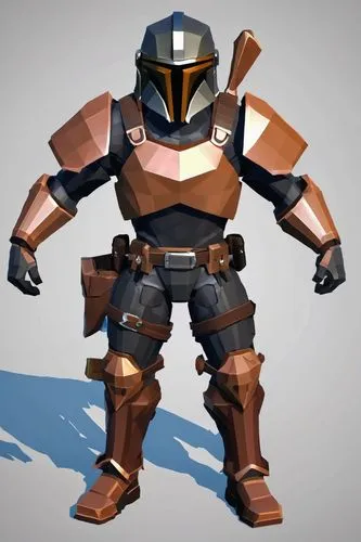 rooper,battlesuit,mandalorian,denboba,steel helmet,metru,3d model,spaceguard,juggernaut,jango,matoran,geonosis,knight armor,krogan,low poly,katarn,construction helmet,patroller,oroku,rocketeer