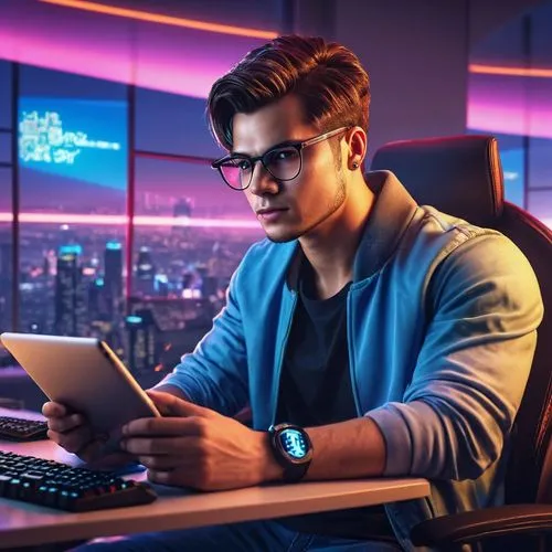 man with a computer,night administrator,blur office background,computer business,neon human resources,cybertrader,cybercafes,computerologist,cybercriminals,cyberathlete,techradar,microsoft office,bitdefender,computer graphic,cybersurfing,modern office,cyber glasses,cybertimes,computer code,windows wallpaper,Illustration,Vector,Vector 19