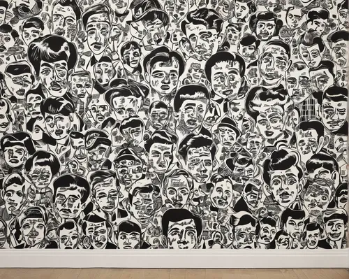 cartoon people,faces,wall of tears,vector people,pop art people,office line art,memphis pattern,retro cartoon people,zoom out,beatles,cool pop art,twitter pattern,popular art,motif,wall art,dental icons,vector pattern,japan pattern,comic paper,facial expressions,Illustration,Vector,Vector 20