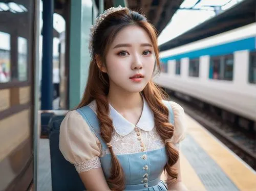 the girl at the station,korea subway,south korea subway,zuoyun,xiuyun,yanjin,Photography,General,Natural