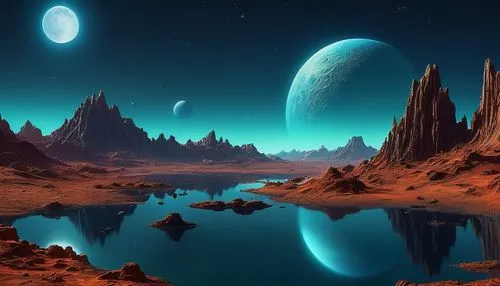 alien planet,alien world,lunar landscape,futuristic landscape,ice planet,exoplanets,Conceptual Art,Sci-Fi,Sci-Fi 01