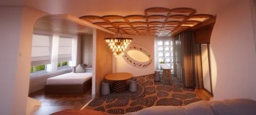 3d rendering,room divider,hallway space,canopy bed,interior decoration,ceiling fixture,patterned wood decoration,interior modern design,ceiling lighting,render,ceiling lamp,ceiling construction,contemporary decor,ceiling light,modern decor,interior design,floor lamp,light fixture,sky apartment,stucco ceiling,Photography,General,Realistic