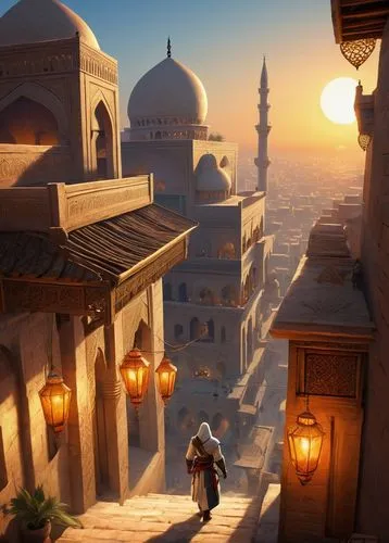 theed,agrabah,rem in arabian nights,casbah,maghreb,arabic background,ramadan background,riad,mosques,muezzins,kasbah,muezzin,islamic lamps,ramadani,souks,aladdin,the cairo,la kasbah,souq,cairo,Illustration,Realistic Fantasy,Realistic Fantasy 04