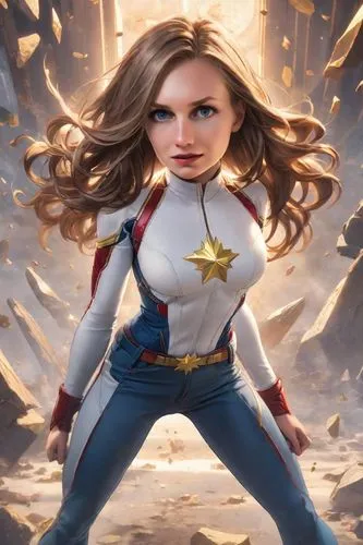 captain marvel,stargirl,superhero background,kara,super heroine,supera,Digital Art,Anime