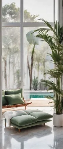 sunroom,tropical greens,green living,natuzzi,tropical house,chaise lounge,contemporary decor,conservatories,soft furniture,houseplant,house plants,daybed,houseplants,landscape designers sydney,mid century modern,donghia,modern decor,conservatory,modern minimalist lounge,living room,Unique,Design,Knolling