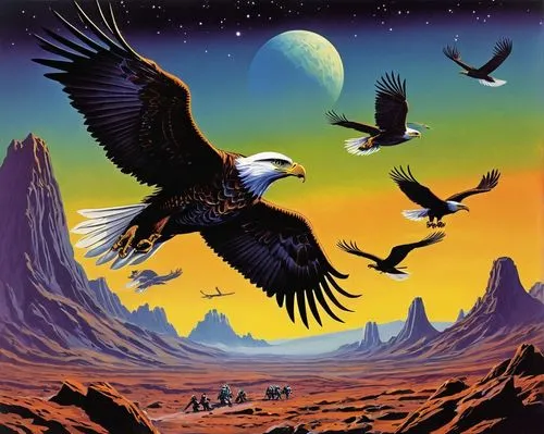 eagle illustration,bald eagles,eagles,eagle drawing,birds of prey-night,american bald eagle,mongolian eagle,eagle,birds in flight,steppe eagle,african eagle,bald eagle,bird flight,of prey eagle,eagle eastern,migratory birds,birds flying,black hawk sunrise,eagle vector,flying birds,Conceptual Art,Sci-Fi,Sci-Fi 20