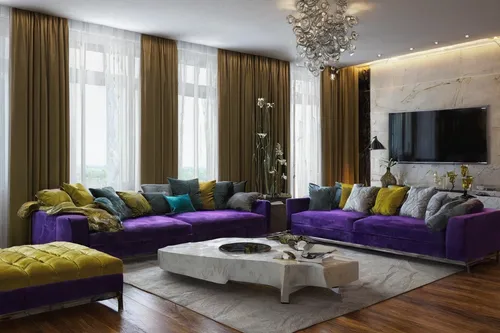 apartment lounge,contemporary decor,livingroom,luxury home interior,interior decoration,modern decor,interior decor,modern living room,sitting room,interior modern design,living room,home interior,interior design,modern room,family room,great room,chaise lounge,gold and purple,search interior solutions,penthouse apartment,Illustration,Realistic Fantasy,Realistic Fantasy 30