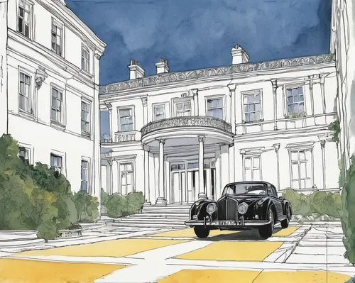 notting hill,downton abbey,bugatti type 57,bugatti royale,bugatti type 57s atalante number 57502,bugatti type 55,rolls royce 1926,gleneagles hotel,bugatti type 51,bentley 4 litre,stately home,rosewood,pall mall,austin 7,bugatti type 35,bentley brooklands,bentley 3 litre,rolls-royce,park lane,art deco,Illustration,Paper based,Paper Based 21