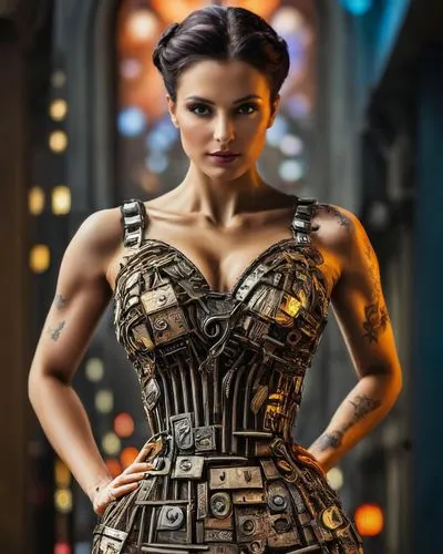 steampunk,corset,bodypaint,body painting,biomechanical,breastplate,princess leia,bodypainting,fantasy woman,steampunk gears,bodice,celtic queen,cleopatra,latex clothing,wonderwoman,ancient egyptian girl,the enchantress,cyborg,symetra,fantasy art