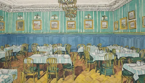 dining room,restaurant ratskeller,restaurant bern,ballroom,breakfast room,restaurant,blue room,parlour,bistro,bistrot,a restaurant,tearoom,the dining board,wade rooms,dining,danish room,fine dining restaurant,viennese cuisine,new york restaurant,alpine restaurant,Art,Artistic Painting,Artistic Painting 50