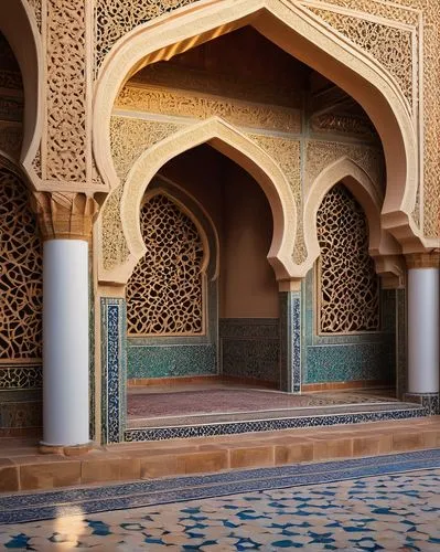 moroccan pattern,king abdullah i mosque,mihrab,persian architecture,marrakesh,shahi mosque,alcazar of seville,meknes,islamic architectural,the hassan ii mosque,iranian architecture,kashan,alhambra,mosques,al nahyan grand mosque,alabaster mosque,yazd,sultan qaboos grand mosque,medinah,hassan 2 mosque,Illustration,Paper based,Paper Based 03