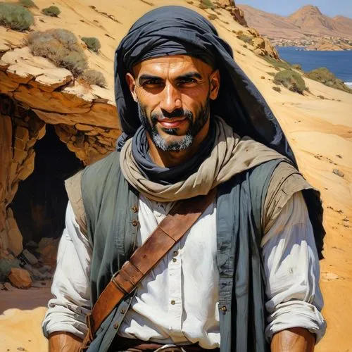 bedouin,middle eastern monk,munarman,balkhi,berber,taghmaoui,Conceptual Art,Fantasy,Fantasy 15