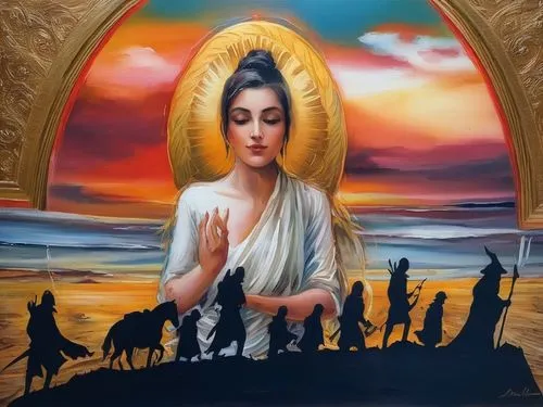 the prophet mary,praying woman,woman praying,sacred art,khokhloma painting,church painting,holy family,mary 1,el salvador dali,oil painting on canvas,hare krishna,mary-gold,buddha focus,theravada budd