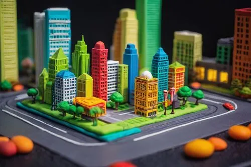 micropolis,megapolis,lego city,microdistrict,colorful city,simcity,tilt shift,city blocks,city buildings,city skyline,metropolises,cities,city cities,construction toys,cityscape,urbanization,megacities,fantasy city,microworlds,game pieces,Unique,3D,Clay