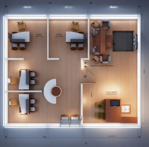 Its an office with 4 cabine and 1 ceo room with aitting area and a small round receptionist ,a room with furniture, lights, a desk and two chairs in it,floorplan home,floorplans,house floorplan,floorp