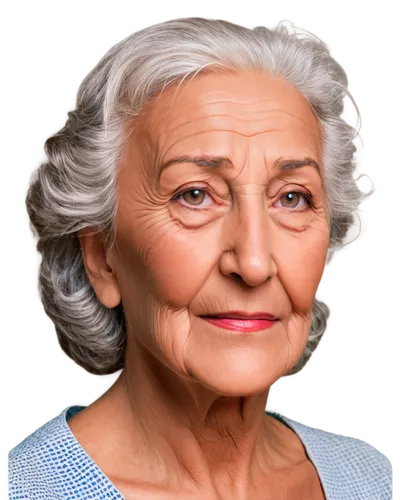 wrinkled elderly lady, close-up facial shot, prominent nose, forehead wrinkles, deep eye creases, age spots, rough skin texture, dry flaky skin, redness around nostrils, subtle smile, gentle gaze, war