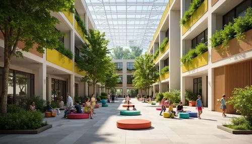 courtyards,biopolis,courtyard,atriums,wintergarden,inside courtyard,school design,masdar,3d rendering,streamwood,technopark,patios,greenspaces,googleplex,greentech,europan,broadgate,cohousing,unitech,oberoi