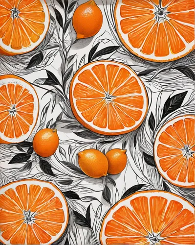 orange slices,oranges,tangerines,mandarin oranges,oranges half,clementines,sliced tangerine fruits,orange,fruit pattern,valencia orange,mandarin orange,navel orange,fresh orange,citrus fruits,mandarins,half of the oranges,orange slice,citrus fruit,citrus,lemon wallpaper,Illustration,Black and White,Black and White 07