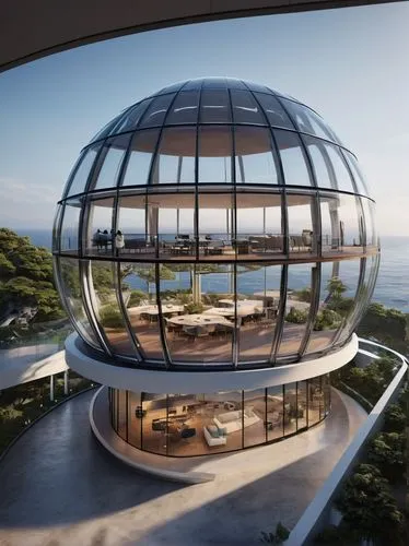 futuristic architecture,musical dome,sky space concept,penthouses,round house,glass sphere,Photography,General,Natural