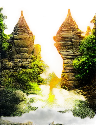 fantasy landscape,landscape background,nature background,temples,3d background,background with stones,3d fantasy,fantasy picture,virtual landscape,cartoon video game background,karst landscape,fractal environment,world digital painting,photo manipulation,image manipulation,background design,background view nature,mushroom landscape,mountain scene,fairy chimney,Illustration,Abstract Fantasy,Abstract Fantasy 23