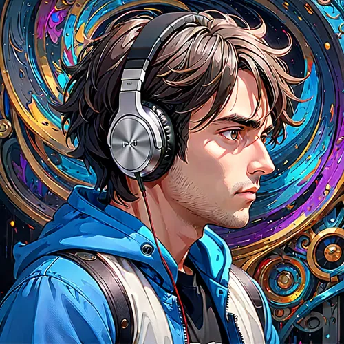 cg artwork,edit icon,music background,life stage icon,game illustration,sci fiction illustration,spiral background,vector illustration,vector art,portrait background,phone icon,world digital painting,steam icon,music player,audio player,headphone,illustrator,listening to music,composer,musical background,Anime,Anime,General