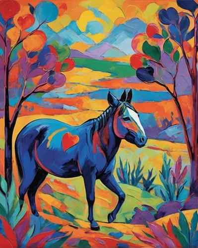 colorful horse,painted horse,equine,horses,two-horses,arabian horse,carnival horse,wild horse,man and horses,galloping,horse,carousel horse,a horse,equestrian,unicorn art,wild horses,racehorse,arabian horses,horseman,horse herder,Conceptual Art,Oil color,Oil Color 25