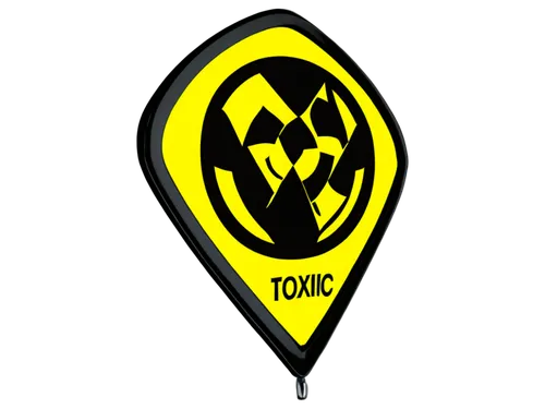 hazmat symbol, yellow background, black border, white hazard stripes, toxic sign, warning icon, 3D glossy effect, reflective surface, sharp edges, bright lighting, center composition, high contrast co