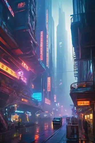 bladerunner,cyberpunk,shanghai,cybercity,kowloon,metropolis,guangzhou,shinjuku,coruscant,dystopian,futuristic landscape,mongkok,scifi,futuristic,sci - fi,cybertown,kaidan,dystopias,harbour city,dystopia,Conceptual Art,Sci-Fi,Sci-Fi 19