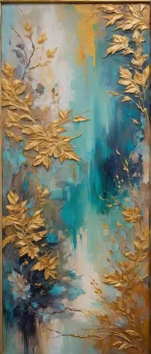 abstract painting,gold leaf,oil on canvas,gold leaves,oil painting on canvas,gold paint strokes,zao,nada3,oil painting,blue leaf frame,autumn landscape,fall landscape,painting technique,fall leaves,oils,finch in liquid amber,golden autumn,autumn frame,leaves frame,abstract artwork,Photography,Fashion Photography,Fashion Photography 13