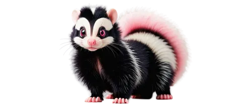 striped skunk,skunk,mustelid,common opossum,madagascar,opossum,virginia opossum,possum,polecat,ferret,cuscus,sylvester,doubletail,weasel,mustelidae,lemur,badger,schleich,color rat,cute cartoon character,Conceptual Art,Sci-Fi,Sci-Fi 29