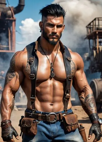 barret,oilman,roughneck,blacksmith,scrap iron,herculez,muscleman,ironworker,herculean,seamico,steamworks,male character,kenshi,construction worker,axton,kilcher,roxton,oilfield,nudelman,beefcake