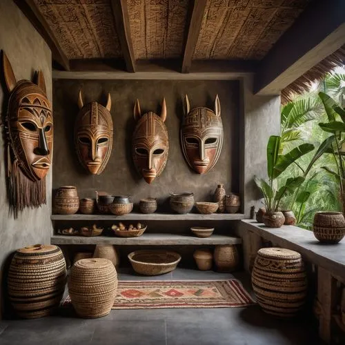 african masks,tribal masks,javanese traditional house,heads of royal palms,tikis,african art,wooden mask,masquerades,terracottas,longhouse,masks,marquesan,viracocha,polynesians,masques,earthenware,benin,mesoamerican,huastec,mayan,Photography,General,Fantasy