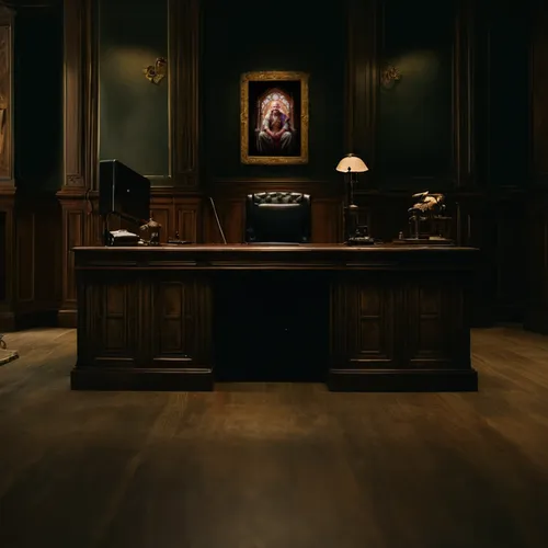 dark cabinetry,secretary desk,dark cabinets,hardwood floors,a dark room,danish room,writing desk,sideboard,desk,wood flooring,wooden desk,assay office in bannack,consulting room,cabinetry,billiard room,boardroom,wood floor,wooden floor,cabinet,board room