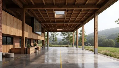 zumthor,carports,longhouse,sketchup,carport,snohetta,dojo,revit,timber house,archidaily,3d rendering,adjaye,amanresorts,cantilevers,clerestory,render,passivhaus,wooden roof,verandah,wooden facade