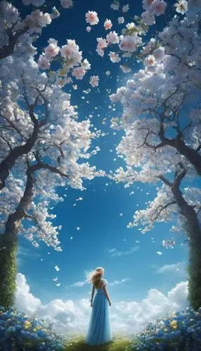 violet evergarden,japanese sakura background,ghibli,studio ghibli,sakura background,hisaishi,Conceptual Art,Fantasy,Fantasy 11