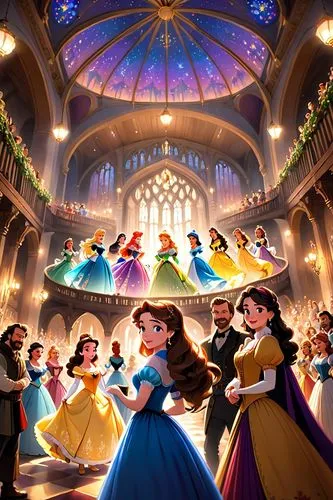 tangled,disney,cinderella,princesses,shanghai disney,waltz,ballroom dance,disney-land,disney land,princess anna,disney castle,disneyland park,concert dance,ballroom,fairytale,disney world,cinderella's castle,ballerinas,a fairy tale,the disneyland resort,Anime,Anime,Cartoon