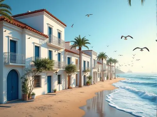 seaside resort,estepona,seaside country,canary islands,beach landscape,beachfront,montalbano,seaside view,houses clipart,beach scenery,altea,lido di ostia,achilleion,ligures,marbella,provencal,shorefront,dream beach,beautiful beaches,seaside,Photography,General,Realistic