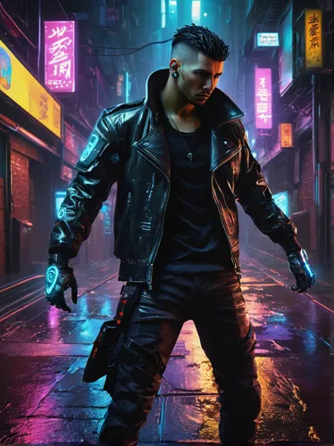 cyberpunk,renegade,terminator,abel,80s,cg artwork,hk,jacket,sci fiction illustration,matrix,blade,shanghai,yukio,punk,pedestrian,game art,hong kong,kowloon,world digital painting,4k wallpaper,Art,Artistic Painting,Artistic Painting 38