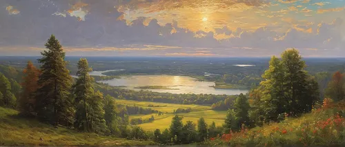 panoramic landscape,salt meadow landscape,crater lake,frederic church,lake neuchâtel,klyuchevskaya sopka,high landscape,evening lake,high mountain lake,heaven lake,lake view,silvaplana lake,mountain scene,landscape,lev lagorio,lake forggensee,river landscape,mountain lake,medicine lake,coastal landscape,Art,Classical Oil Painting,Classical Oil Painting 13